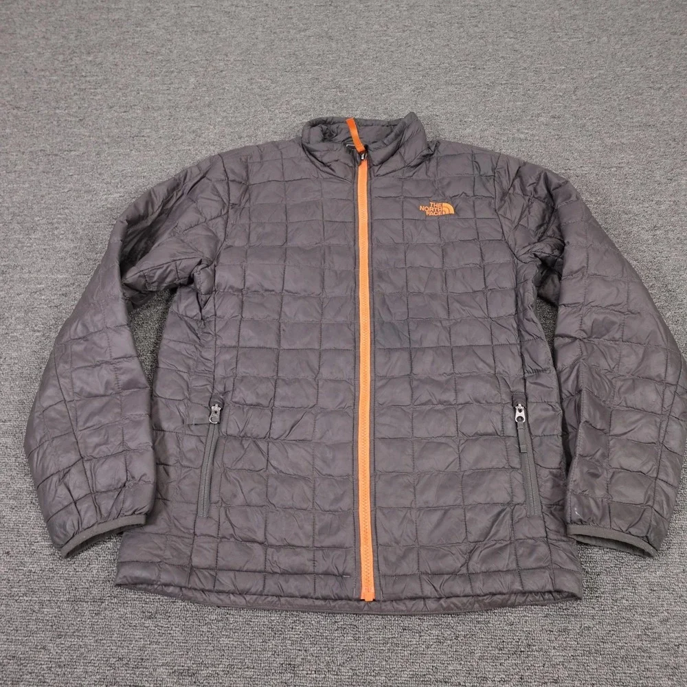 The North Face ThermoBall Jacket Boys 14-16 Gray Insulated Puffer Outdoor